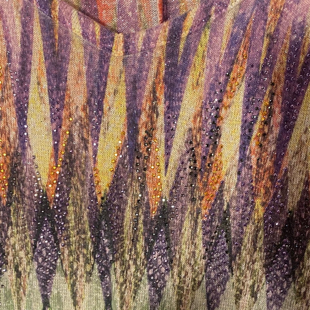 Chico's Multicolor Chevron Pattern Patterned Blou… - image 4